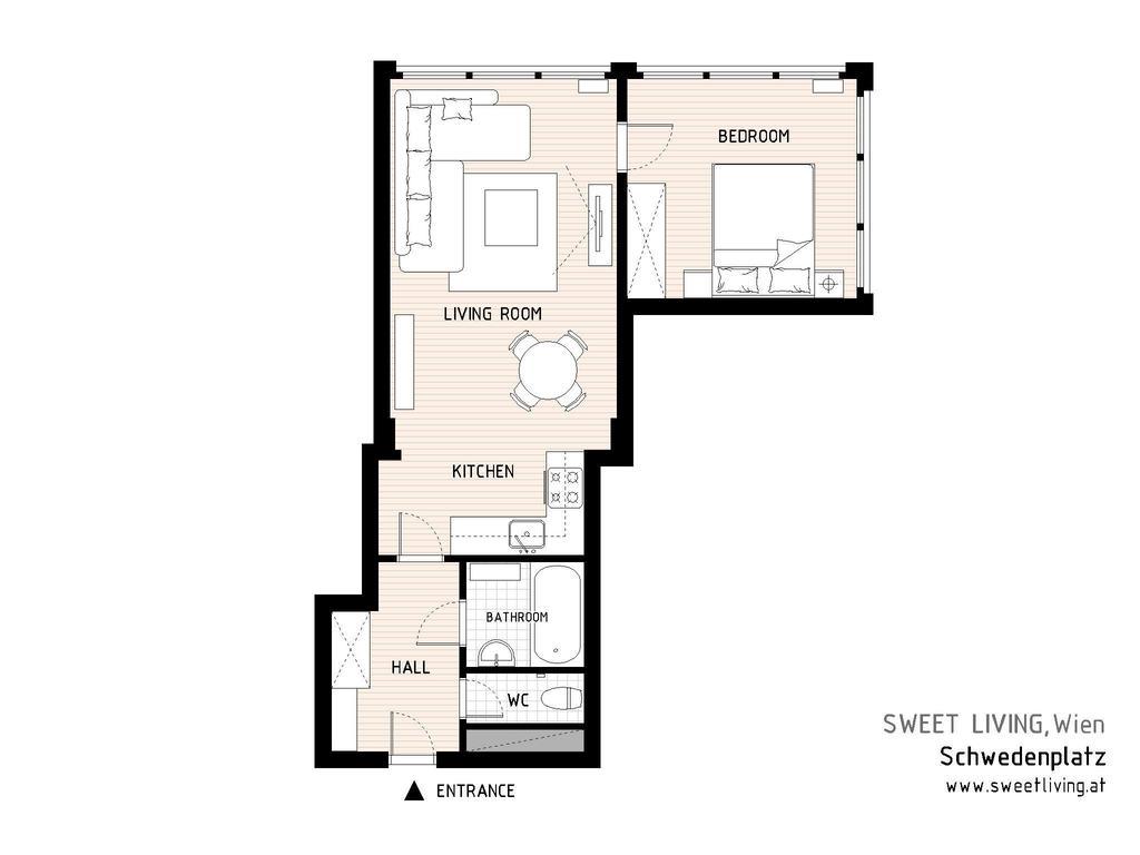 Living Schwedenplatz Appartement Wenen Buitenkant foto